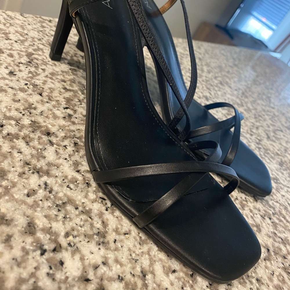 Black strappy Abound heels